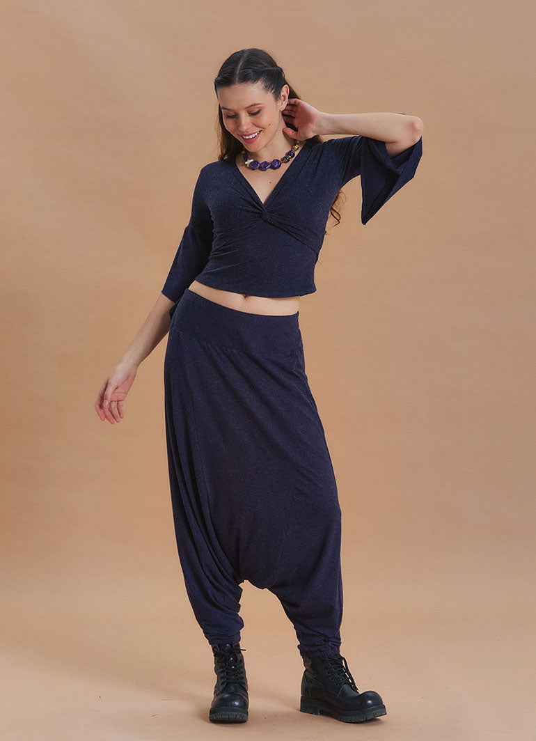 Women's Green Winter Joggers with Elastic Cuffs 7043