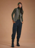 Beli Lastikli Şık Siyah Pantolon 5117