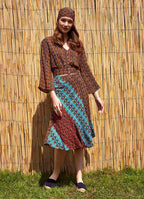 Authentic Patterned Midi Skirt 4931