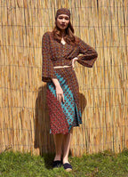 Authentic Patterned Midi Skirt 4931