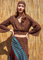 Authentic Patterned Midi Skirt 4931