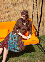 Authentic Patterned Midi Skirt 4931