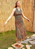 Patterned Midi Length Authentic Skirt 4932