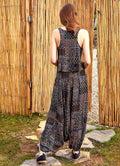 Ethnic Patterned Smocked Waist Bohemian Harem Pants 4969