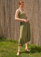 Garnished Appliqué Hippie Style Khaki Harem Pants 5049