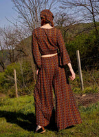 Palazzo High-Waist Wide-Leg Patterned Trousers 4860
