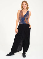 Gipeli Yazlık Lacivert Batik Desenli Bluz 5060