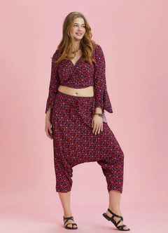 Plus Size Ethnic Pattern Harem Pants 6417