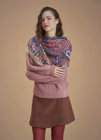 Patchwork Bej Desenli Şal 6731