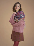 Patchwork Bej Desenli Şal 6731
