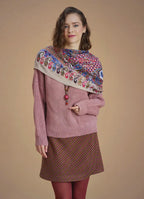Patchwork Bej Desenli Şal 6731