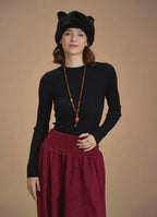 Bisiklet Yaka Slim Siyah Triko Kazak 6590