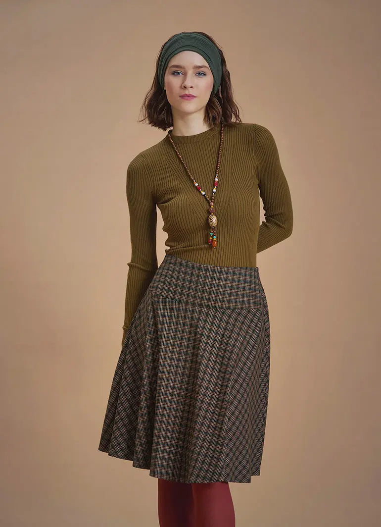 Bisiklet Yaka Slim Haki Triko Kazak 6589