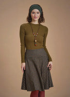 Bisiklet Yaka Slim Haki Triko Kazak 6589