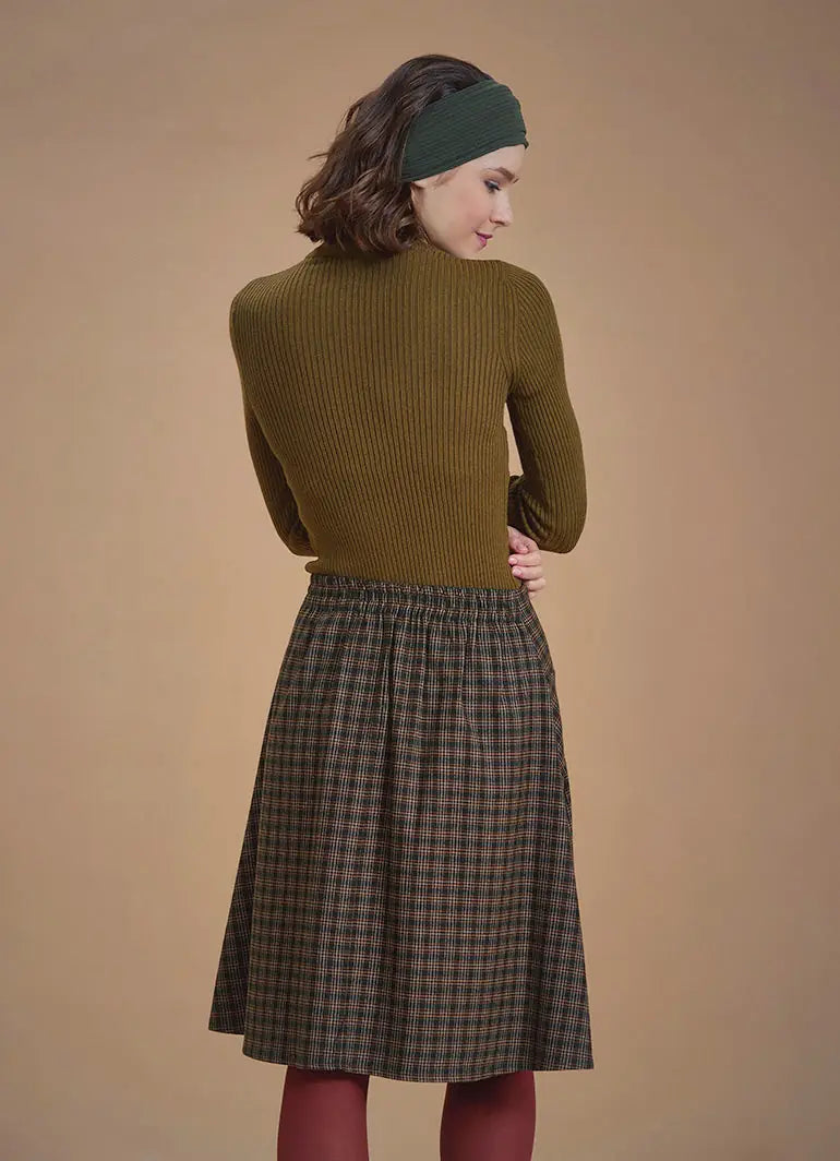 Bisiklet Yaka Slim Haki Triko Kazak 6589