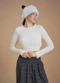 Kulaklı Ekru Peluş Bere 6704