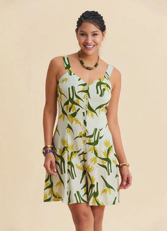 İnce Askılı Düğme Detaylı Kısa Anita Kadın Etnik Tulum 7208