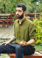 Rahat Kesim Hakim Yaka Erkek Haki Gömlek 2495
