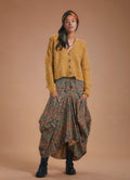 Ethnic Patterned Lace-Up Pocketed Long Harem Skirt 5330