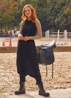 Halter Neck Open Back Black Harem Jumpsuit 2445