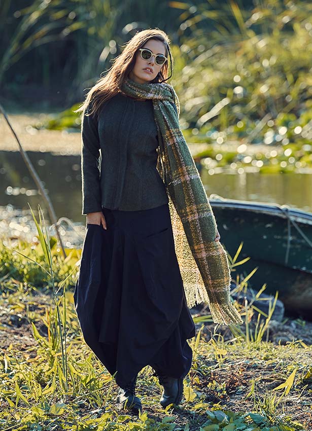 Bohemian Waist Tie-Up Pocket Detail Harem Maxi Skirt 62