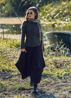 Bohemian Waist Tie-Up Pocket Detail Harem Maxi Skirt 62