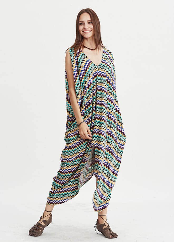 Bohemian Boat Neck Backless Striped Purple Dress 332