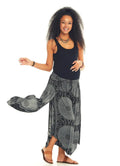 Gri Desenli Beli Lastikli Hamile Pantolon 3541