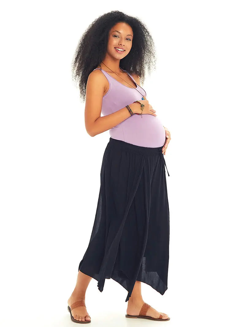 Siyah Beli Lastikli Hamile Pantolon 3539