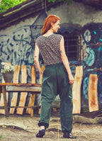 Kruvaze Bağcıklı Elastik Paça Haki Şalvar Pantolon 1948