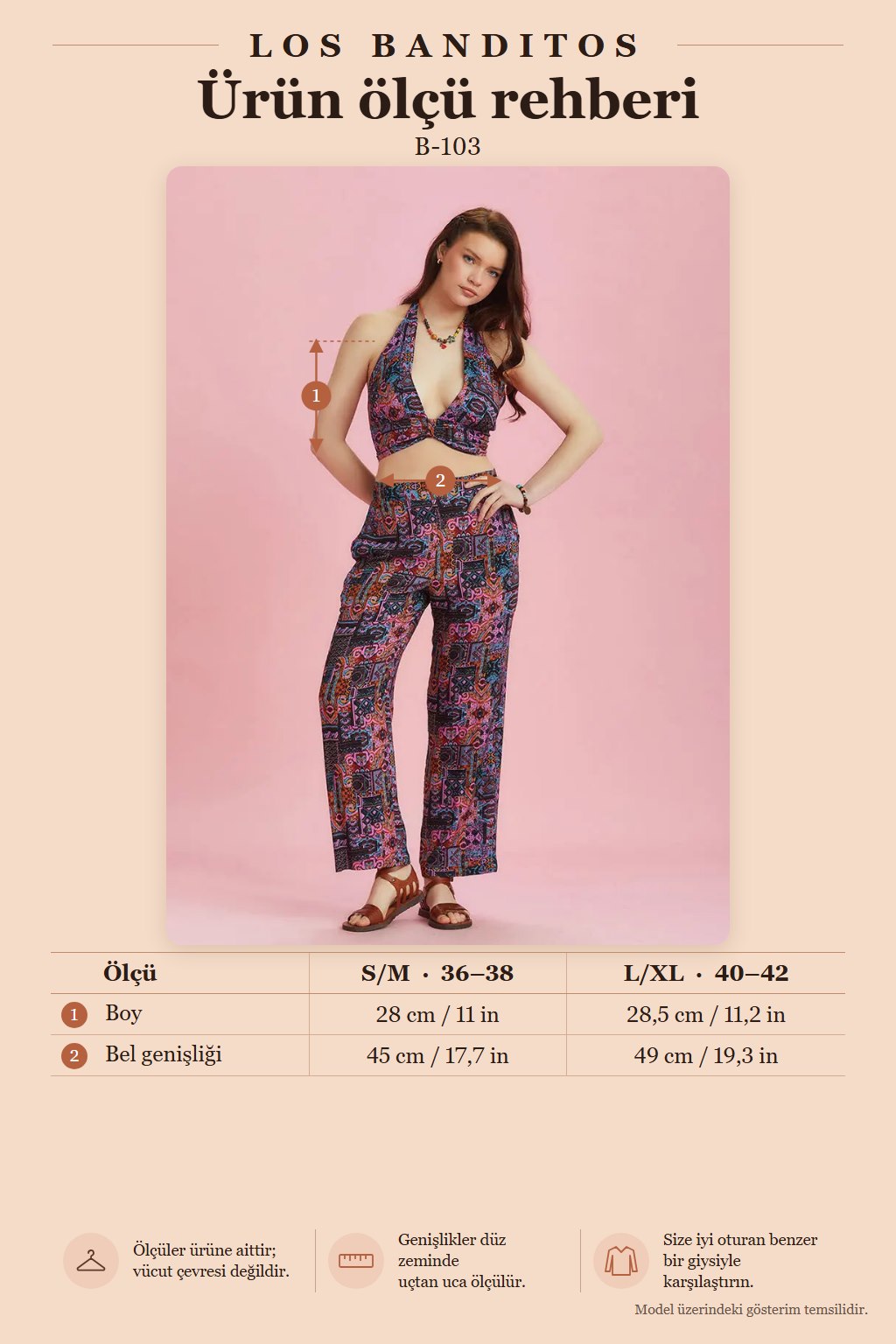 Boyundan Bağlamalı Etnik Desenli Crop Bluz 6341