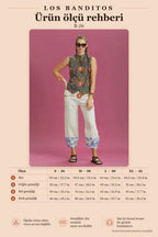 Bohemian Style Cross-Button Ethnic Patterned Blouse 6257