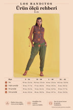 Ethnic Patterned Cross-Button Retro Blouse 1989