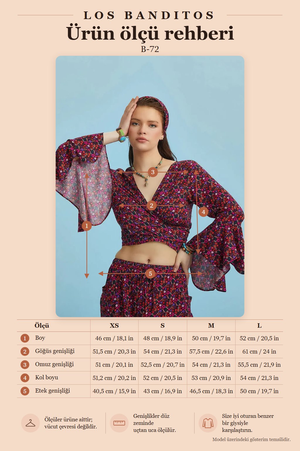 Floral Patterned Bell Sleeve Crop Blouse 6258