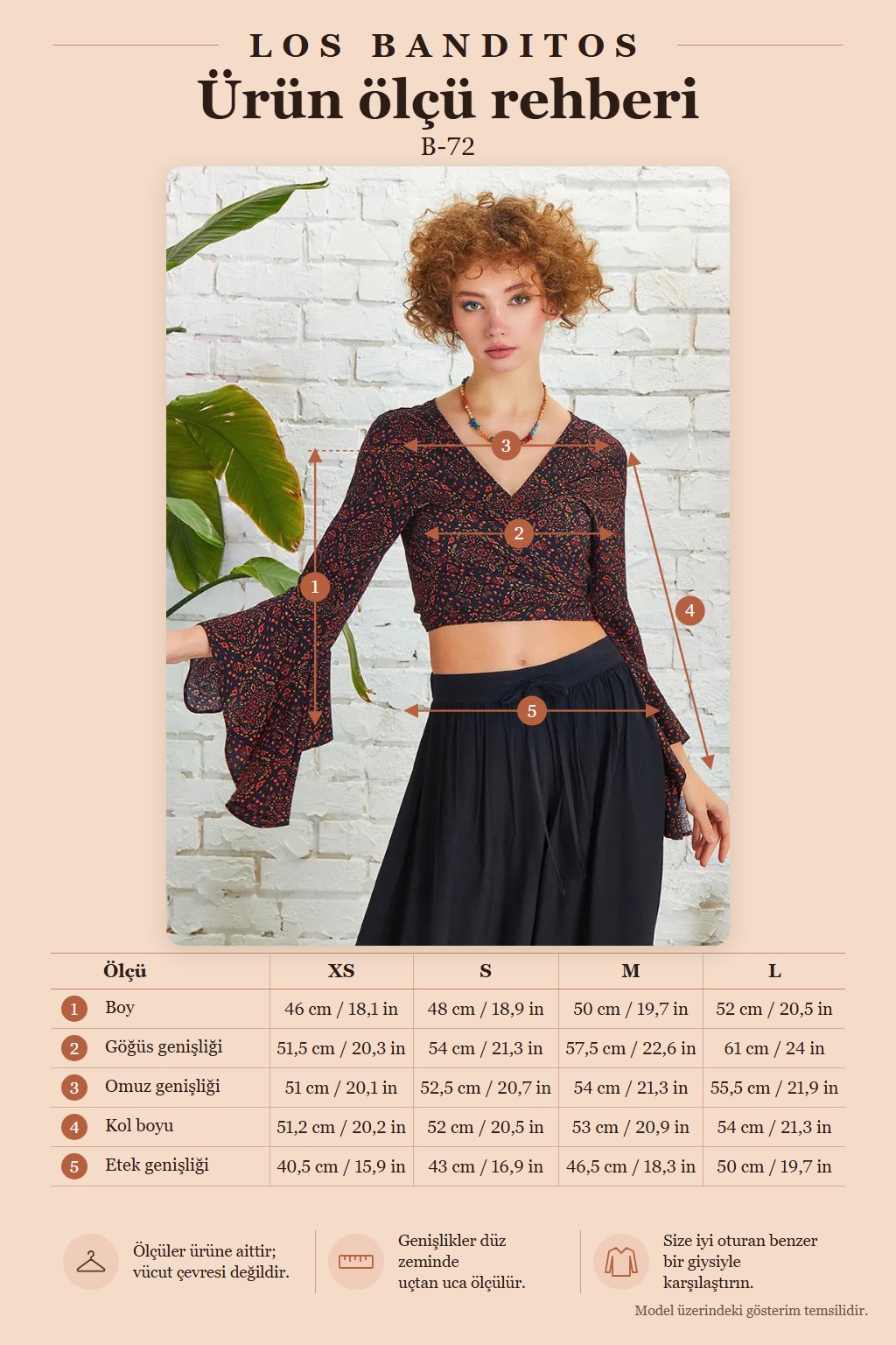 Coffee Patterned Spanish Sleeve Crop Blouse 5297
