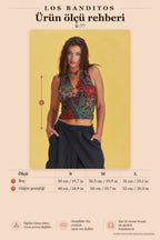 Smocked Summer Blouse with Black Pattern 4907