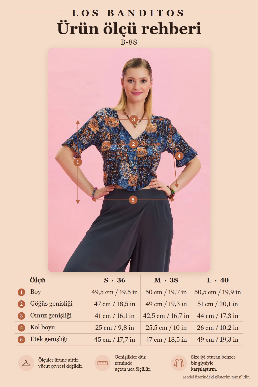 V-Neck Lace-Up Back Detail Buttoned Bohemian Blouse 6953