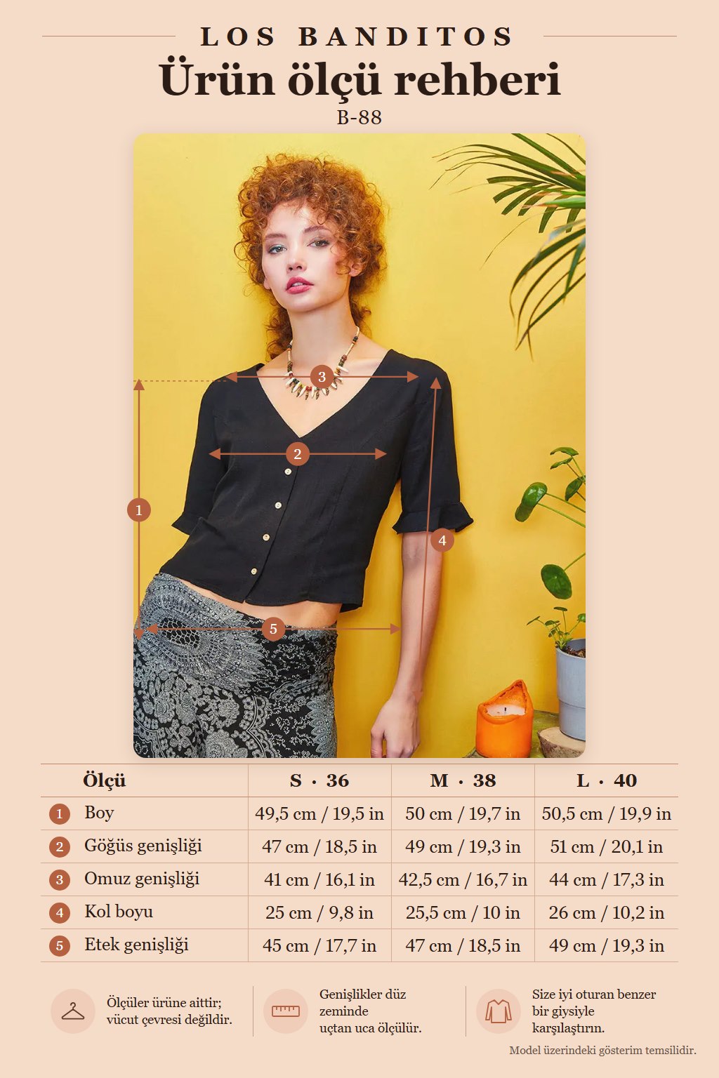 Bohemian Style Ruffled Black V-Neck Blouse with Birdseye Back Detail 5161