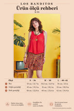 Front Box Pleat Detail Cowl Neck Red Backless Blouse 5149