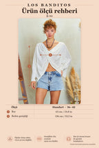 Cross-Front Batwing Sleeve Elegant White Design Blouse 5181