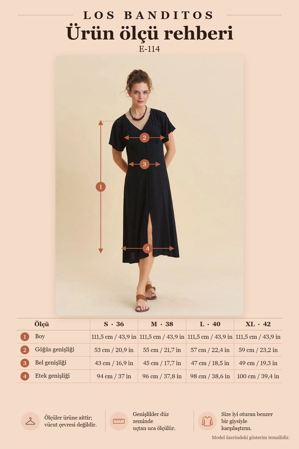 Batwing Sleeve Buttoned V-Neck Black Bohemian Dress 2441