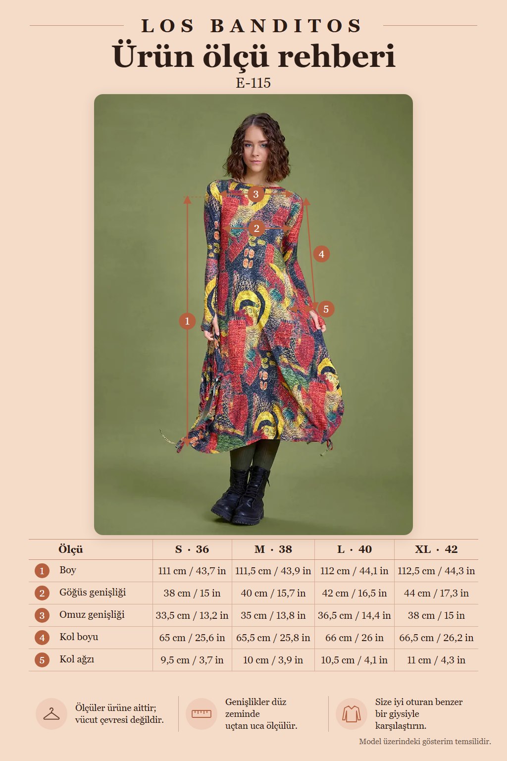 Boat Neck Thumbhole Winter Yellow Patterned Dress 6612