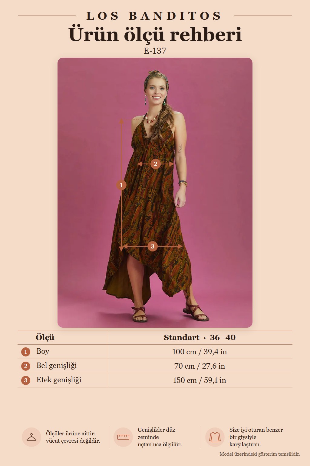 Backless Khaki Patterned Dress 6350