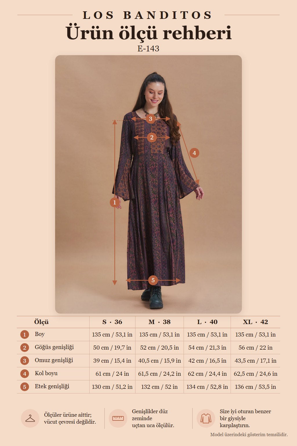 Boat Neck Tie-Waist Flared Sleeve Elba Patterned Long Sleeve Dress