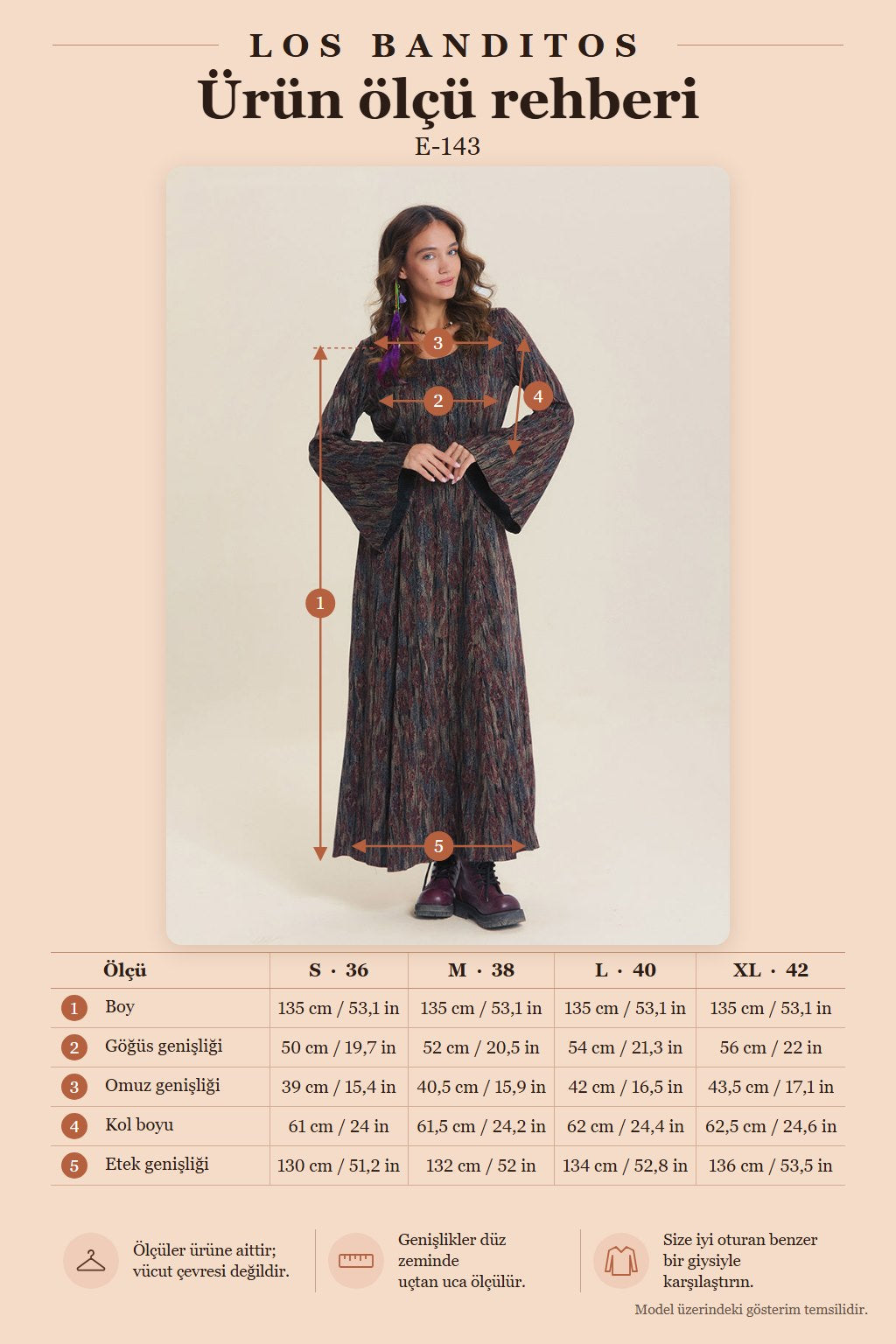 Boat Neck Tie-Waist Flared Sleeve Brown Winter Dress