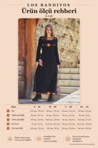 Boat Neck Belted Bell Sleeve Black Dress 5079