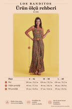 Halter Neck Tie-Waist Green Patterned Dress 4919