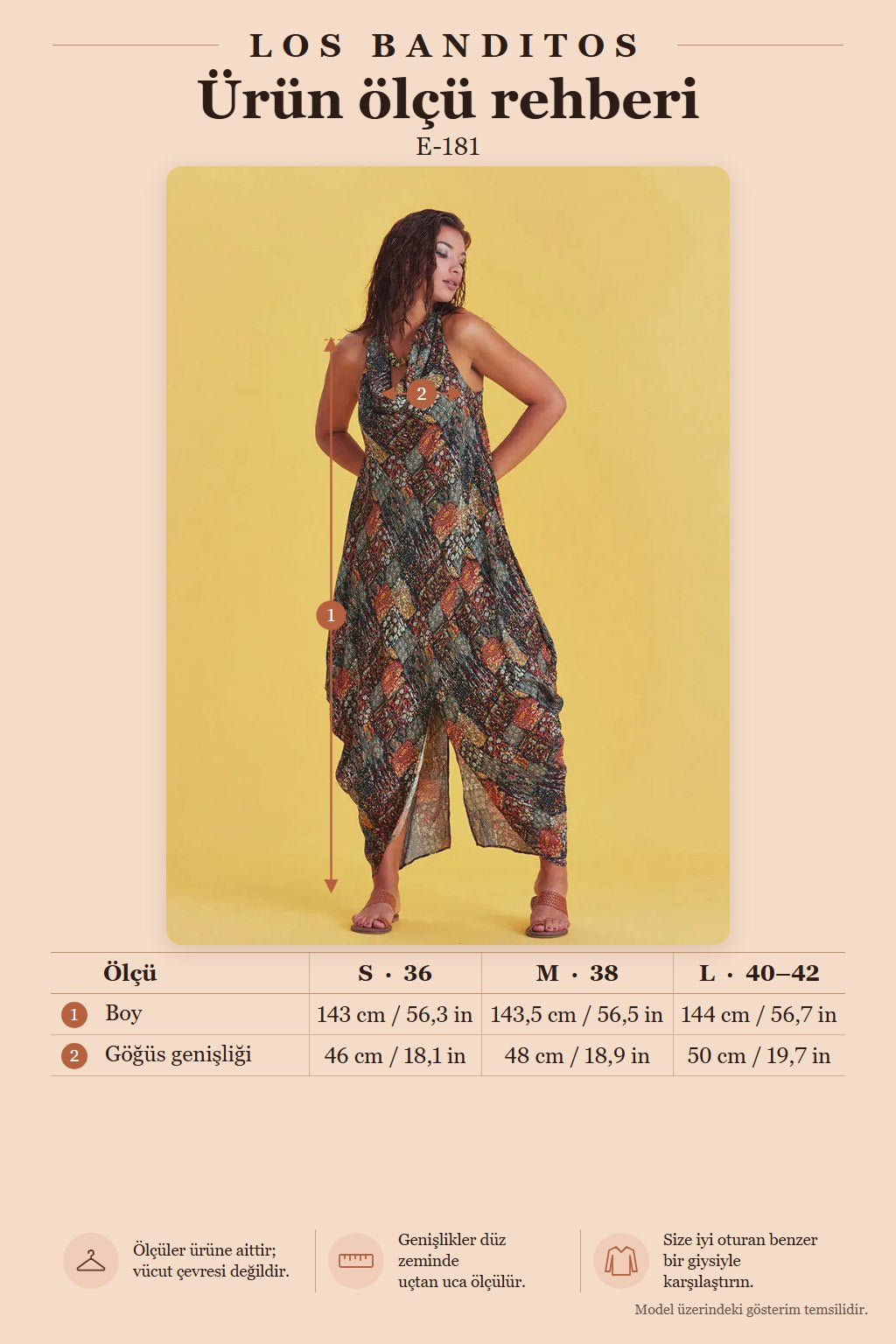 Cowl Neck Authentic Khaki Patterned Dress 4925