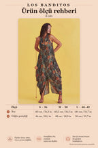 Cowl Neck Authentic Khaki Patterned Dress 4925
