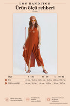 Cowl Neck Asymmetrical Cut Tile Long Dress 7134